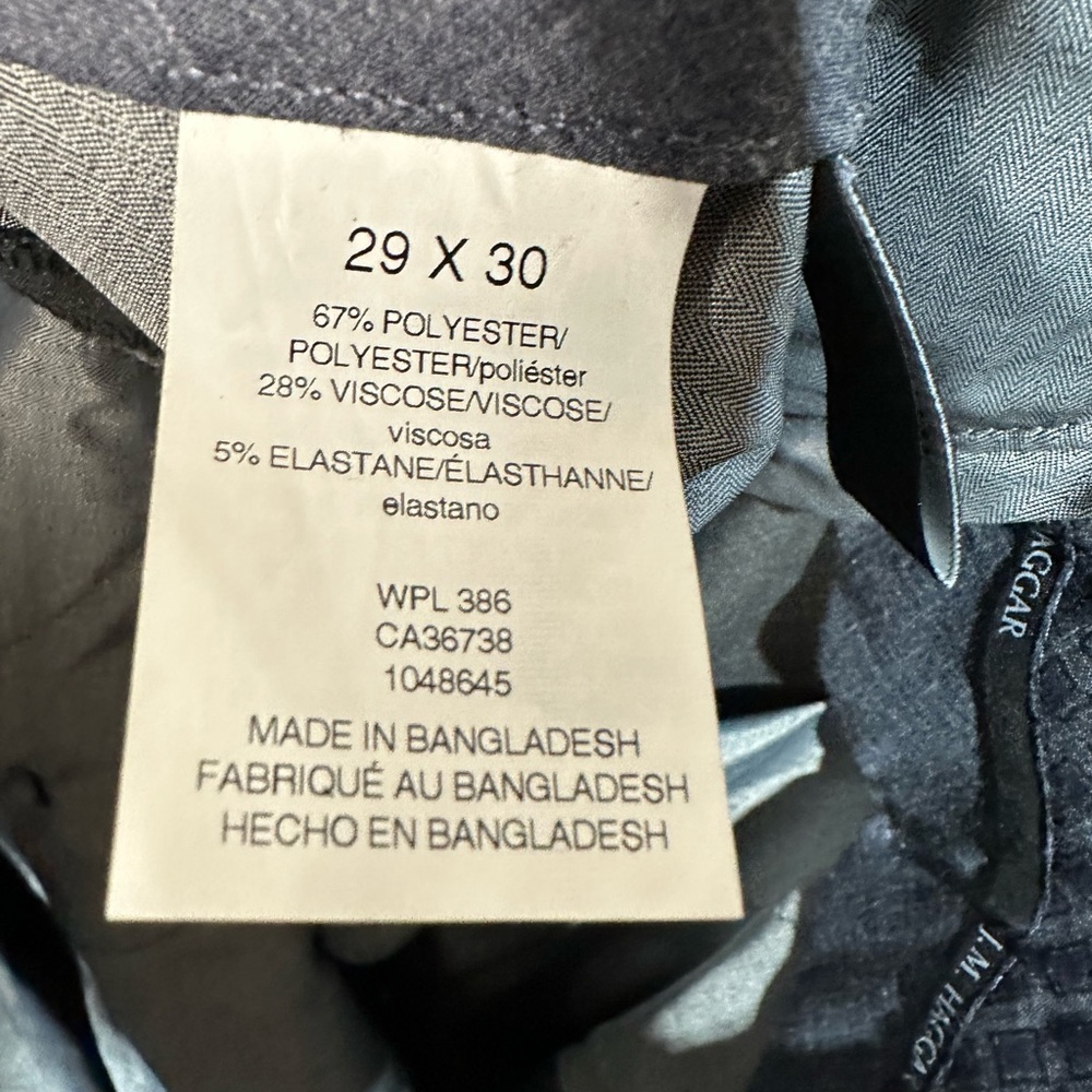 NWT Haggar Men's 4-Way Stretch Ultra Slim Flat Front Dress Pant Size 29x30 - Picture 7 of 8